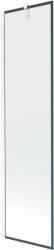 Mexen Next 1-szárnyú fürdőszobai paraván 50 x 150 cm, fekete keret, fehér - 895-050-000-00-70-20 (895-050-000-00-70-20)