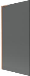 Mexen Next L egyszárnyú fürdőkádparaván 90 x 150 cm, grafit, csiszolt réz - 895-090-000-03-40-65 (895-090-000-03-40-65)