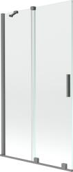 Mexen Velar 2 szárnyú tolózuhany fal, 100 x 150 cm, átlátszó, pisztoly fém - 896-100-000-01-95 (896-100-000-01-95)