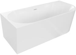 Mexen Mia szabadon álló sarokkád bal 140 x 75 cm, fehér, fehér túlfolyó - 52691407500L-20 (52691407500L-20)