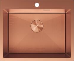 Mexen Solix acél mosogató 1-medencés 600 x 500 mm, réz HC - 6408601000-65HC (6408601000-65HC)