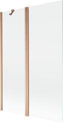 Mexen Mist 2 szárnyú kádparaván 120 x 150 cm, átlátszó, kefélt réz - 8A9-120-011-65-00 (8A9-120-011-65-00)