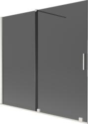 Mexen Velar 2 szárnyas tolófürdő paraván 170 x 150 cm, grafit, csiszolt nikkel - 896-170-000-41-97 (896-170-000-41-97)