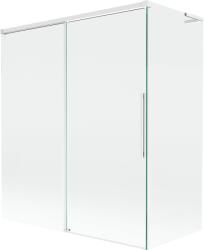 Mexen Rox L kétszárnyú összecsukható fürdőkád paraván, 140 + 70 x 150 cm, átlátszó, fehér - 8C9L-140-070-20-00 (8C9L-140-070-20-00)