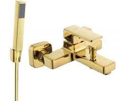 Mexen Cetus R77 kád csaptelep zuhanykészlettel, arany - 74433R77-50 (74433R77-50)