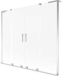 Mexen Velar L Duo kádparaván 2-szárnyas toló 200 x 150 cm, matt üveg, króm - 896-200-003-32-01 (896-200-003-32-01)