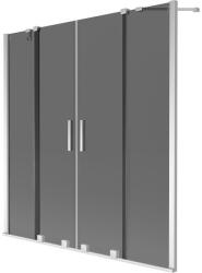 Mexen Velar Duo kétpaneles, toló kádparaván 140 x 150 cm, grafit, króm - 896-140-000-42-01 (896-140-000-42-01)
