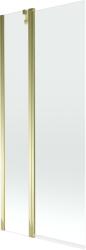 Mexen Flip kádparaván, 2 szárnyú, 80 x 150 cm, átlátszó, arany - 894-080-101-50-00 (894-080-101-50-00)