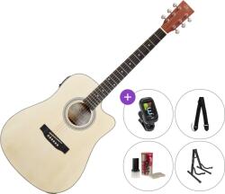 SX SD304TCE Premium SET Natural Електро-акустична китара Дреднаут