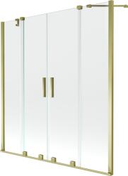 Mexen Velar Duo kádparaván 2-szárnyas tolóajtó 150 x 150 cm, átlátszó, arany - 896-150-000-02-50 (896-150-000-02-50)
