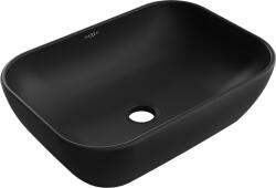 Mexen Rita munkalapon elhelyezkedő mosdókagyló 45 x 32 cm, fekete matt - 21084585 (21084585)