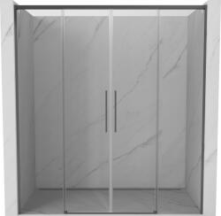 Mexen Rox Duo toló zuhanyajtó 180 cm, átlátszó, fém szürke - 8C2-180-002-95-00 (8C2-180-002-95-00)