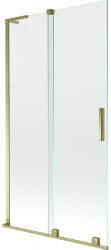 Mexen Velar L kétszárnyú toló fürdőszobai paraván 100 x 150 cm, átlátszó, arany - 896-100-003-01-50 (896-100-003-01-50)