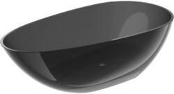 Mexen Glass fekete szabadon álló átlátszó 160 x 80 cm, króm dugó - 58061608013 (58061608013)