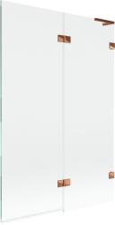 Mexen Lunar L kádparaván 2 szárnyú jobbos 120 x 150 cm, átlátszó, rózsaarany - 897L-120-100-60-00-P (897L-120-100-60-00-P)
