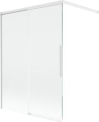 Mexen Rox kádparaván, 2 szárnyas, tolópanelek, 120 x 150 cm, átlátszó, fehér - 8C9-120-003-20-00 (8C9-120-003-20-00)