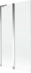 Mexen Mist L fürdőkád paraván, 2 részes, 100 x 150 cm, átlátszó, króm - 8A9L-100-011-01-00 (8A9L-100-011-01-00)