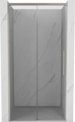 Mexen Rox tolóajtós zuhanyajtó 115 cm, átlátszó, kefezett nikkel - 8C2-115-000-97-00 (8C2-115-000-97-00)