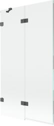 Mexen Lunar 2-szárnyas kádparaván baloldali 100 x 150 cm, átlátszó, gun gray kefe - 897-100-100-66-00-L (897-100-100-66-00-L)
