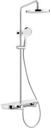 Mexen Axis süllyesztett zuhanykészlet esőztető fejjel és csappal, króm/fehér - 78112-20 (78112-20)
