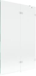 Mexen Lunar 2 szárnyas zuhanyfal, jobb oldali, 110 x 150 cm, átlátszó, fehér - 897-110-100-20-00-P (897-110-100-20-00-P)