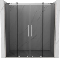 Mexen Velar Duo tolóajtós zuhanykabin 200 cm, grafit, csiszolt nikkel - 871-200-000-42-97 (871-200-000-42-97)