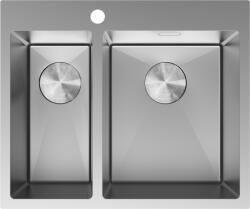 Mexen Flexo acél mosogató 1.5-medencés 610 x 510 mm, inox - 6446611500-01 (6446611500-01)