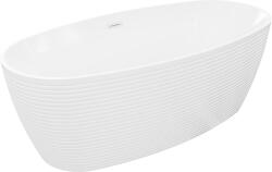 Mexen Lira szabadon álló kád minta 170 x 80 cm, fehér, fehér túlfolyó - 52831708000-20 (52831708000-20)