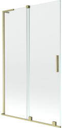 Mexen Velar L 2-szárnyú tolóajtós kádparaván 110 x 150 cm, átlátszó, arany szálcsiszolt - 896-110-003-01-55 (896-110-003-01-55)