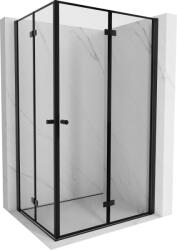 Mexen Mist-F Duo jobb oldalra összecsukható zuhanykabin, 95 x 110 cm, fekete keret, fekete - 8A6-095L-110P-70-70 (8A6-095L-110P-70-70)
