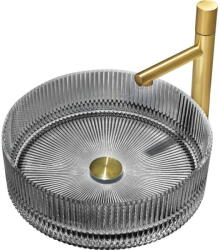 Mexen Eiva üvegből készült pultra szerelhető mosdó 39 x 39 cm, fekete - 24163970 (24163970)