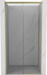 Mexen Rox 125 cm-es tolóajtós zuhanyajtó, átlátszó, arany kefélt - 8C2-125-000-55-00 (8C2-125-000-55-00)