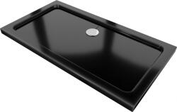 Mexen Flat téglalap alakú zuhanytálca slim 140 x 70 cm, fekete, króm szifon - 40707014 (40707014)