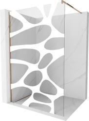 Mexen Kioto zuhanyfal Walk-in 70 x 200 cm, fehér hullám 8 mm, rózsaarany - 800-070-101-60-97 (800-070-101-60-97)