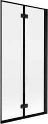Mexen Mist 2-szárnyú fürdőszobai paraván, jobboldali, 90 x 150 cm, fekete keret, fekete - 8A9-090-002-70-70-P (8A9-090-002-70-70-P)