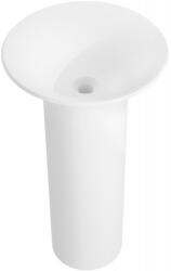 Mexen Leta szabadon álló mosdó konglomerátumból 45 x 45 cm, fehér matt - 26574500 (26574500)