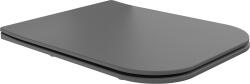 Mexen Madox lassan záródó, vékony duroplaszt ülőke, sötétszürke matt - 39154061 (39154061)