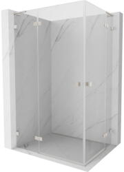 Mexen Lunar L Duo nyitható zuhanykabin balos 115 x 80 cm, átlátszó, csiszolt nikkel - 834L-115L-080P-97-00 (834L-115L-080P-97-00)