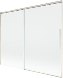 Mexen Rox 2-szárnyas tolható fürdőszobai paraván 190 x 150 cm, átlátszó, szálcsiszolt nikkel - 8C9-190-001-97-00 (8C9-190-001-97-00)