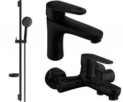 Mexen Kama DS75 fürdőkád szett, fekete - 72503DS75-70 (72503DS75-70)