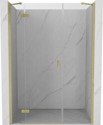 Mexen Mist-H nyitható zuhanyajtó balos 120 cm, átlátszó, arany kefe - 8A5-120-001-55-00-L (8A5-120-001-55-00-L)