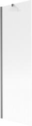 Mexen Next egyajtós fürdőkádparaván 60 x 150 cm, csíkos, gun gray kefélt - 895-060-000-00-09-66 (895-060-000-00-09-66)