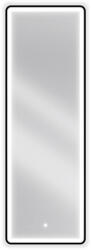 Mexen Coro LED-es fürdőszobai tükör, 50 x 150 cm, LED 6000K, páramentes, fekete keret - 9817-050-150-611-70 (9817-050-150-611-70)