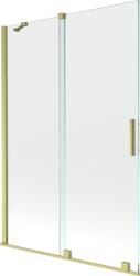 Mexen Velar 2-szárnyú, toló kádparaván 120 x 150 cm, átlátszó, arany szálcsiszolt - 896-120-000-01-55 (896-120-000-01-55)