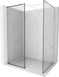 Mexen Kioto zuhanyfal Walk-in 140 x 80 cm, fekete keret, fehér - 800-140-202-20-70-080 (800-140-202-20-70-080)
