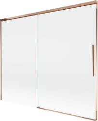 Mexen Rox 2-szárnyú, csúsztatható kádparaván 190 x 150 cm, átlátszó, rózsaarany - 8C9-190-001-60-00 (8C9-190-001-60-00)