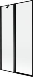 Mexen Mist kádparaván, 2-szárnyú, balos, 100 x 150 cm, fekete keret, fekete - 8A9-100-011-70-70-L (8A9-100-011-70-70-L)