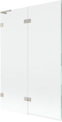 Mexen Lunar L fürdőkádparaván, 2-szárnyú, bal oldali, 120 x 150 cm, átlátszó, csiszolt nikkel - 897L-120-100-97-00-L (897L-120-100-97-00-L)