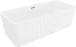 Mexen Nila szabadon álló 170 x 75 cm-es kád, fehér, rózsaszín arany túlfolyóval - 52841708000-60 (52841708000-60)