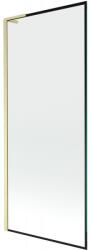 Mexen Next L egyajtós fürdőszobai paraván, 80 x 150 cm, fekete keret, arany kefélt - 895-080-000-03-70-55 (895-080-000-03-70-55)